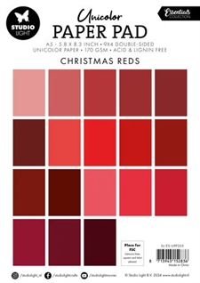 Studio Light Paper Pad (A5) - Unicolor / Christmas Reds